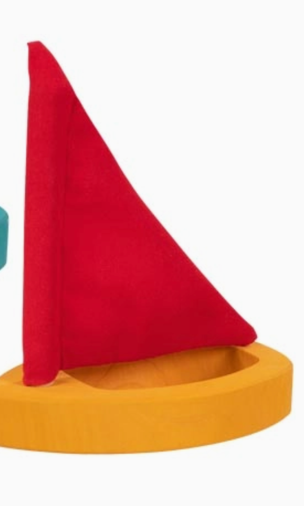 Wooden Puddle Sailboat