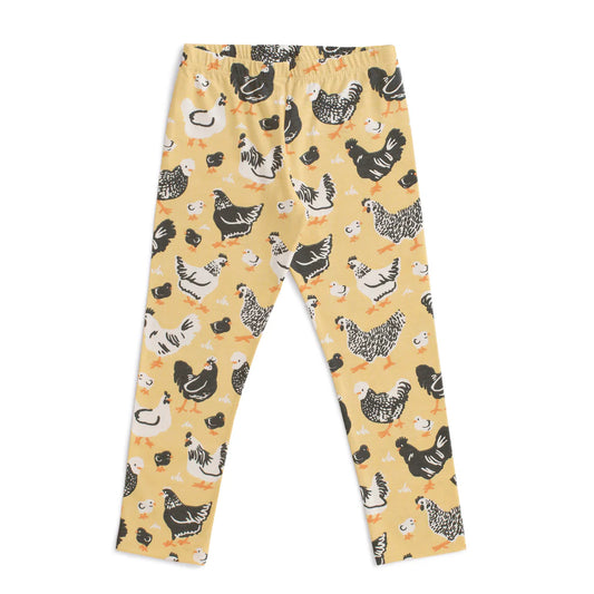 Leggings in Yellow Chicken Family