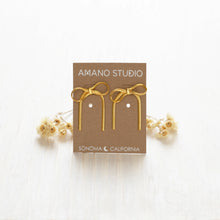 Load image into Gallery viewer, Amano Studio | Herringbone Chain Bow Stud Earrings
