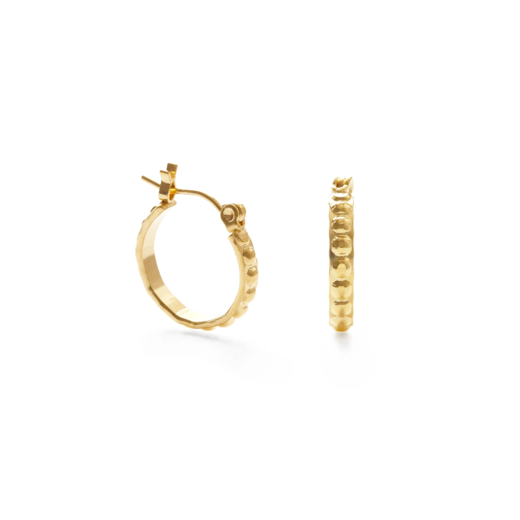 Amano Studio | Small Vintage Beaded Hoops in Gold