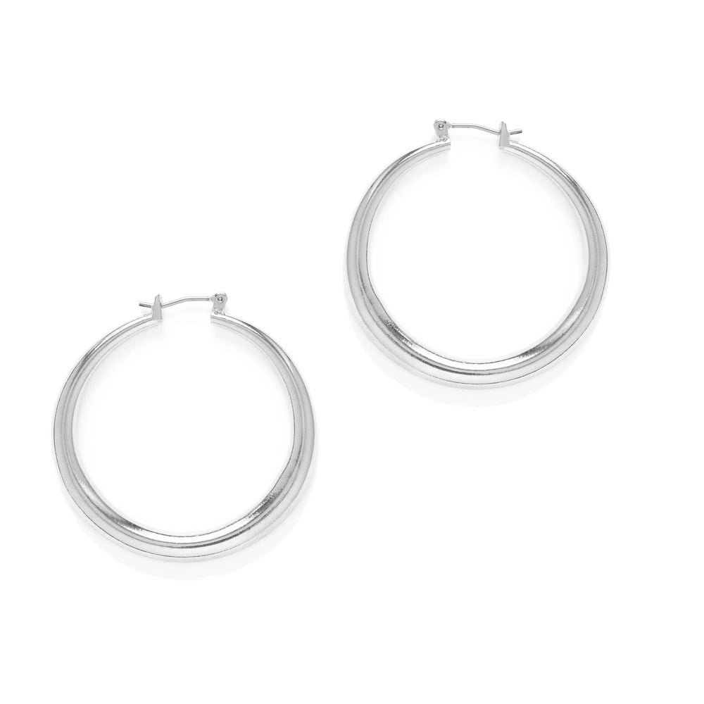 Small Maria Silver Hoops