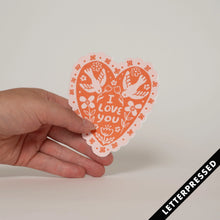 Load image into Gallery viewer, Phoebe Wahl | Love Birds Heart Card
