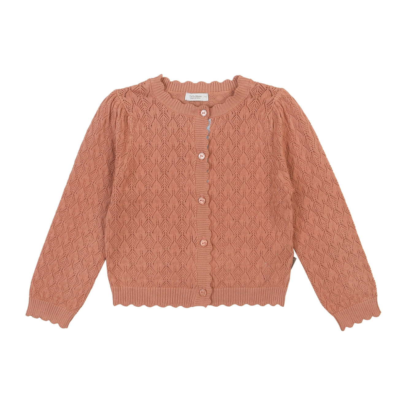 Mila Scalloped Trim Hollow Cardigan