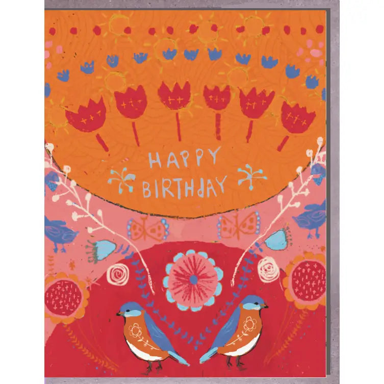 Happy Birthday Bluebirds Card