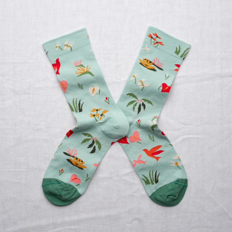 Seedling Socks in Aqua