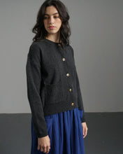 Load image into Gallery viewer, BIBICO | Mira Cropped Cardigan in Charcoal
