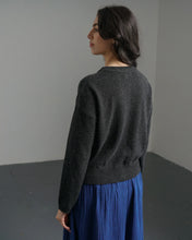Load image into Gallery viewer, BIBICO | Mira Cropped Cardigan in Charcoal
