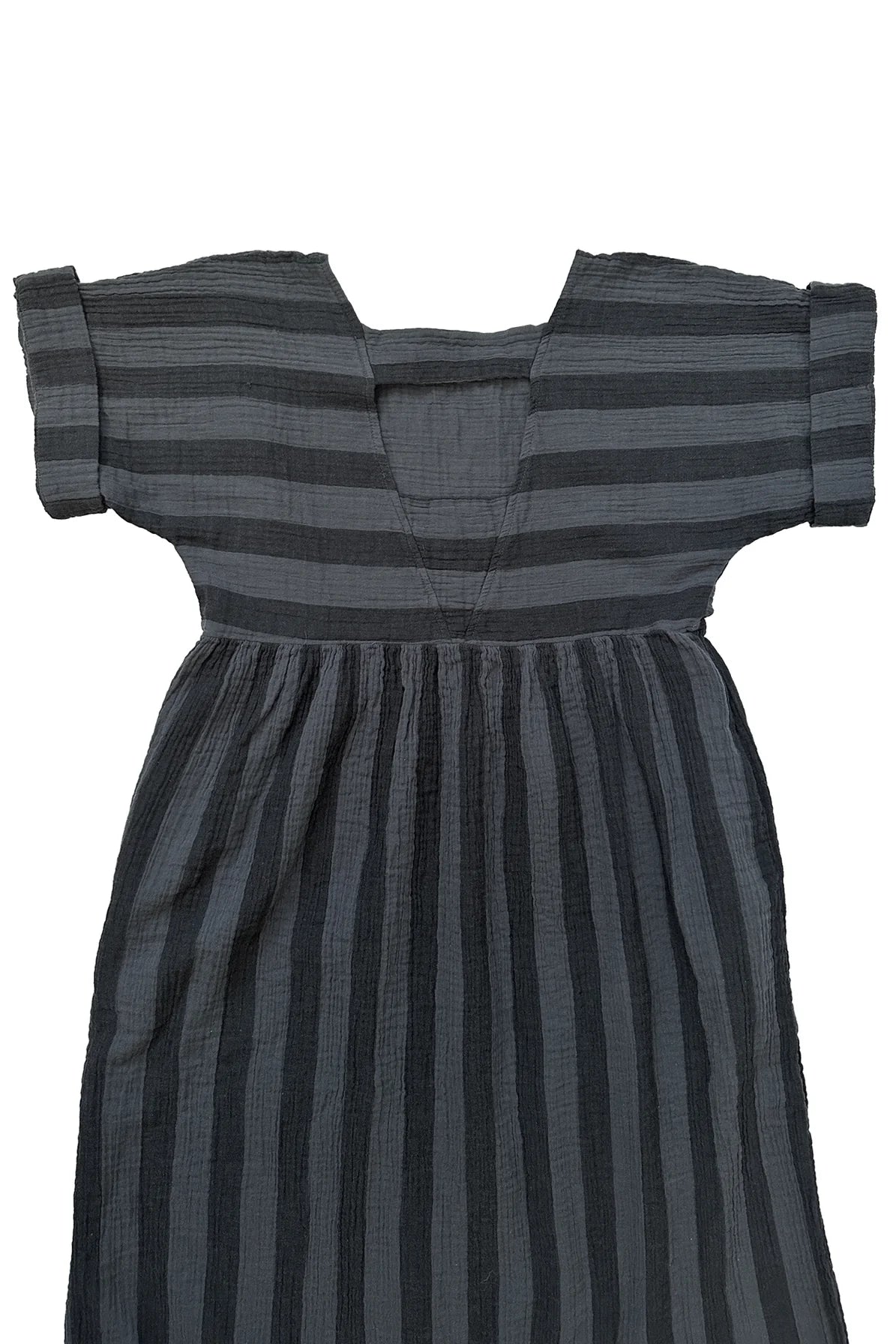 Perry Dress in Faded Black Stripes