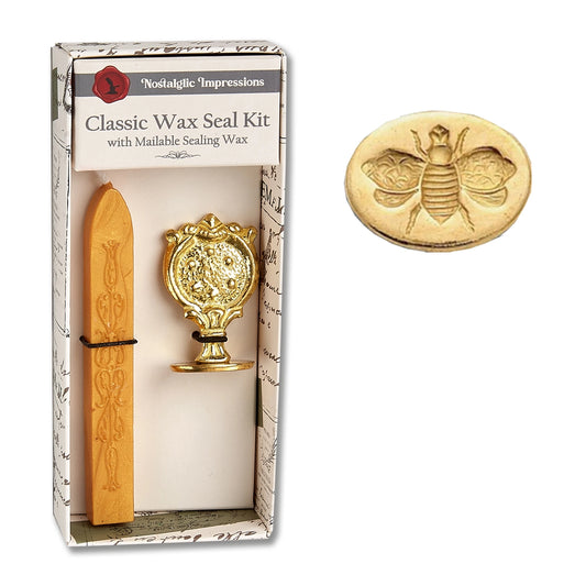 Florentine Brass Stamp Wax Seal Kit, Bee