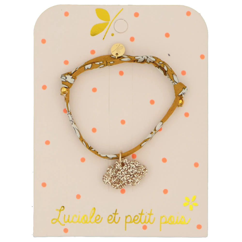 Luciole Et Petit Pois | Liberty Bracelet in Capel Mustard with Gold Cloud