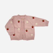 Load image into Gallery viewer, Cotton Strawberry Flower Cardigan
