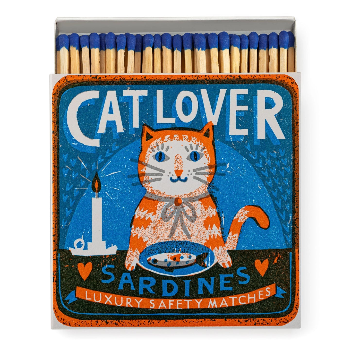 Cat Lover Sardines Square Matchbox