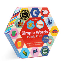Load image into Gallery viewer, Eeboo | Simple Words Hexagon Puzzle Pairs
