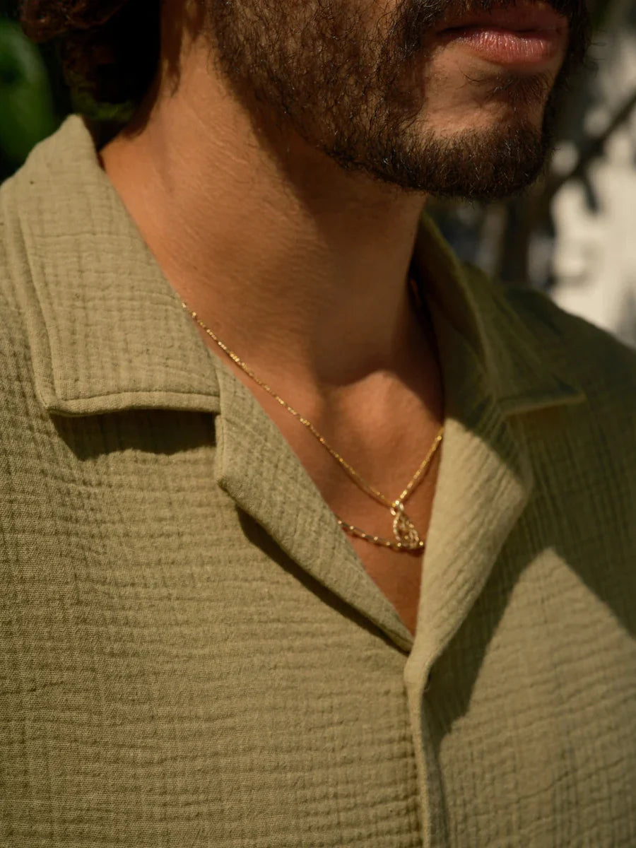 Cosmo Long Sleeve Shirt in Moss Green
