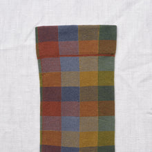 Load image into Gallery viewer, Bonne Maison | Checkered Socks in Blue Grey
