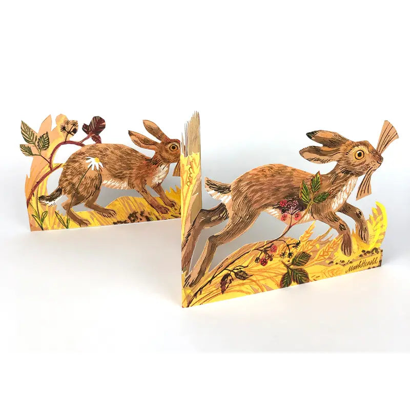 Hares Collage Card