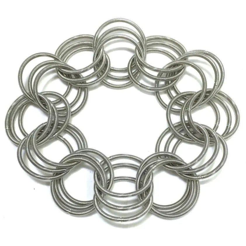 Sea Lily | Spring Ring Bracelet in Silver