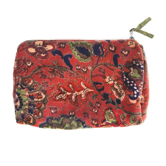 Rome Velvet Pouch in Taj Rust