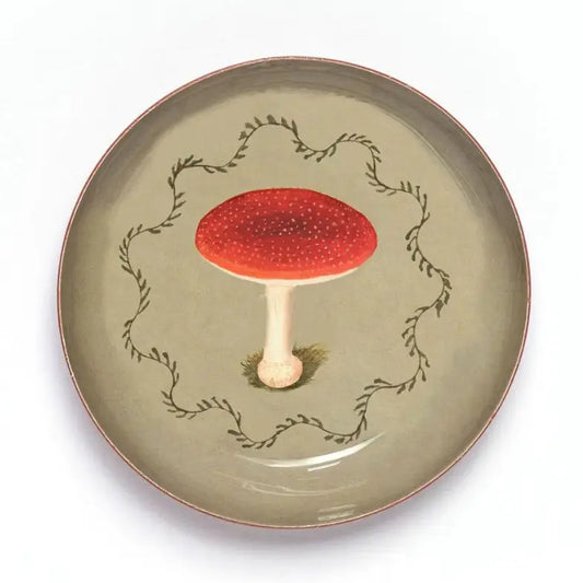 Mushroom Enamel Tray