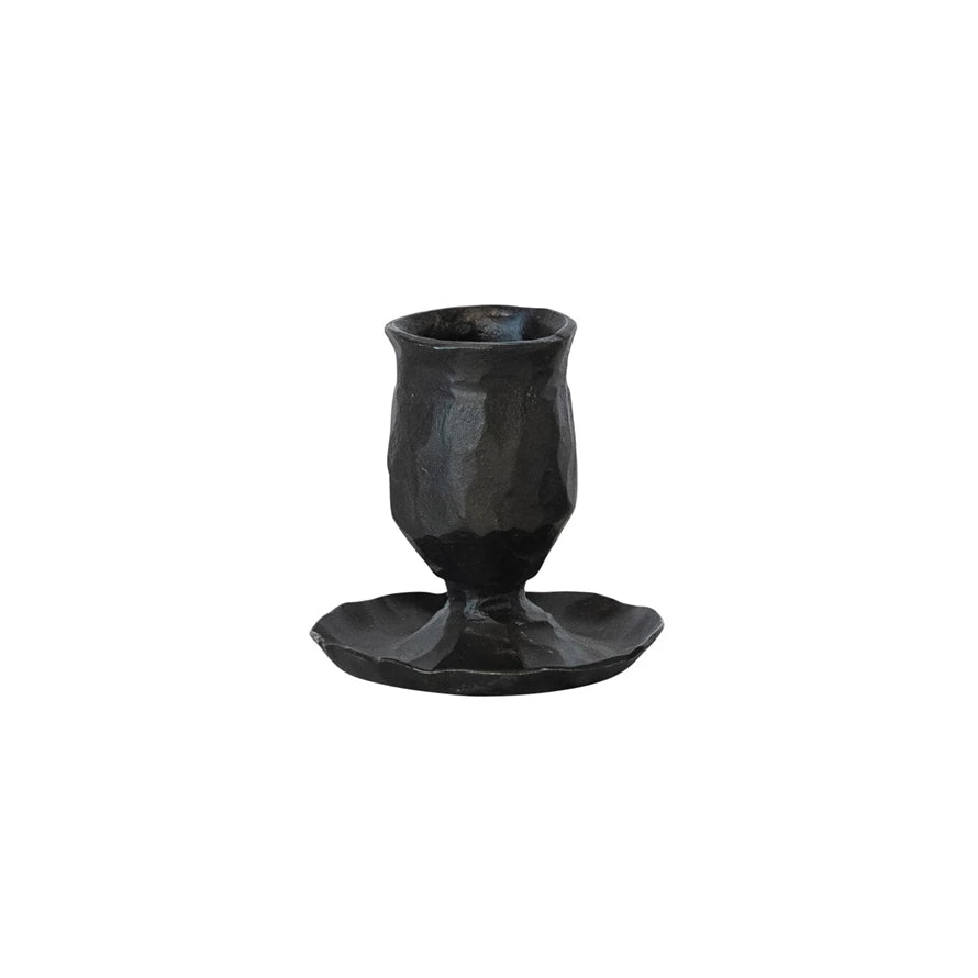 Hand Forged Cast Iron Taper Holder, Petite