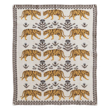 Load image into Gallery viewer, Cotton Knit Baby Blanket with Tigers
