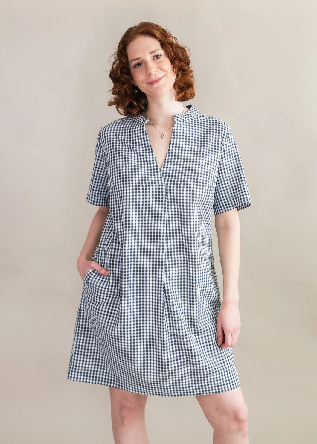 BIBICO | Wren Dress in Grey Gingham