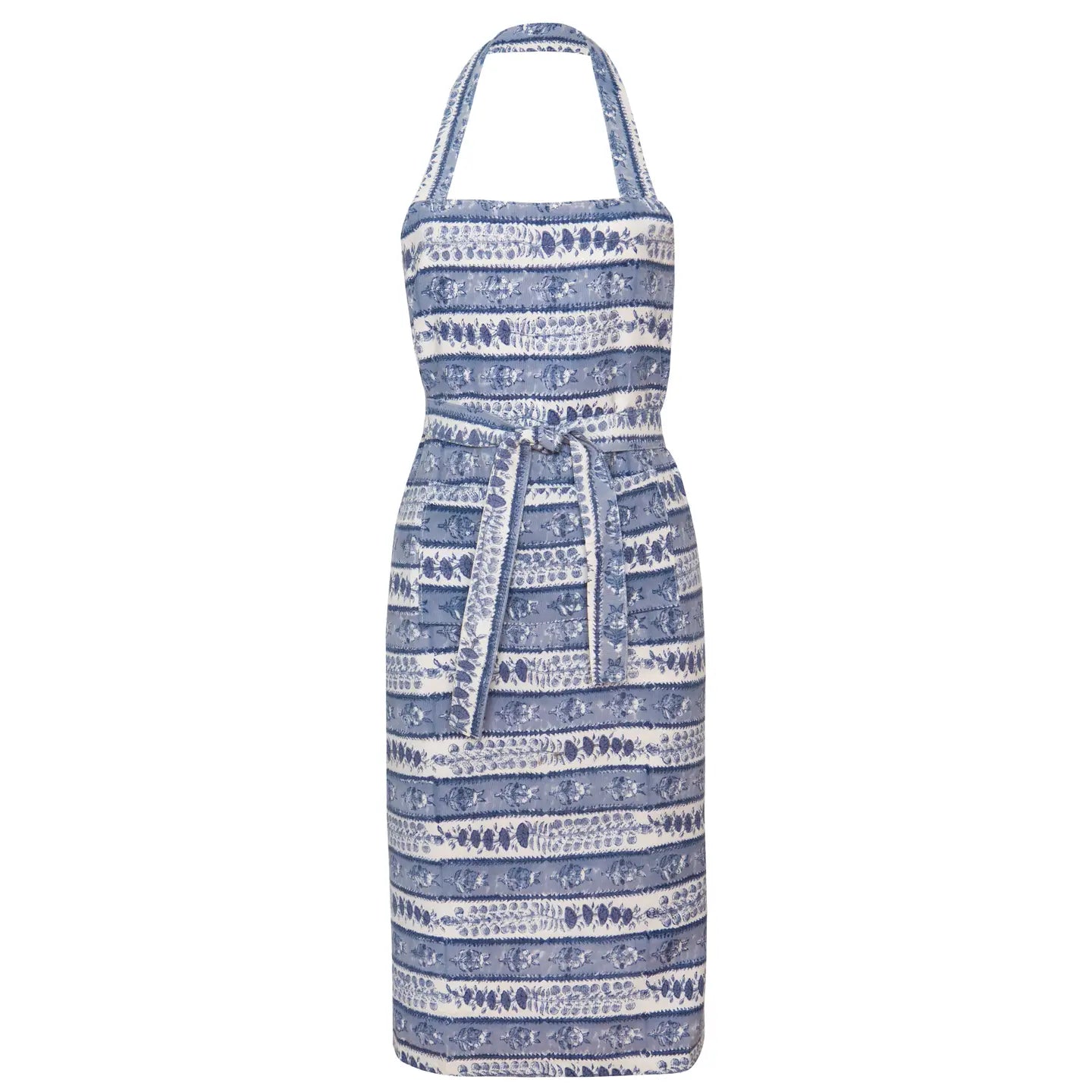 Avignon Apron in Blue & Marine