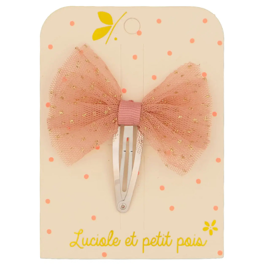 Luciole Et Petit Pois | Bowtie Tutu Hair Clip in Rose