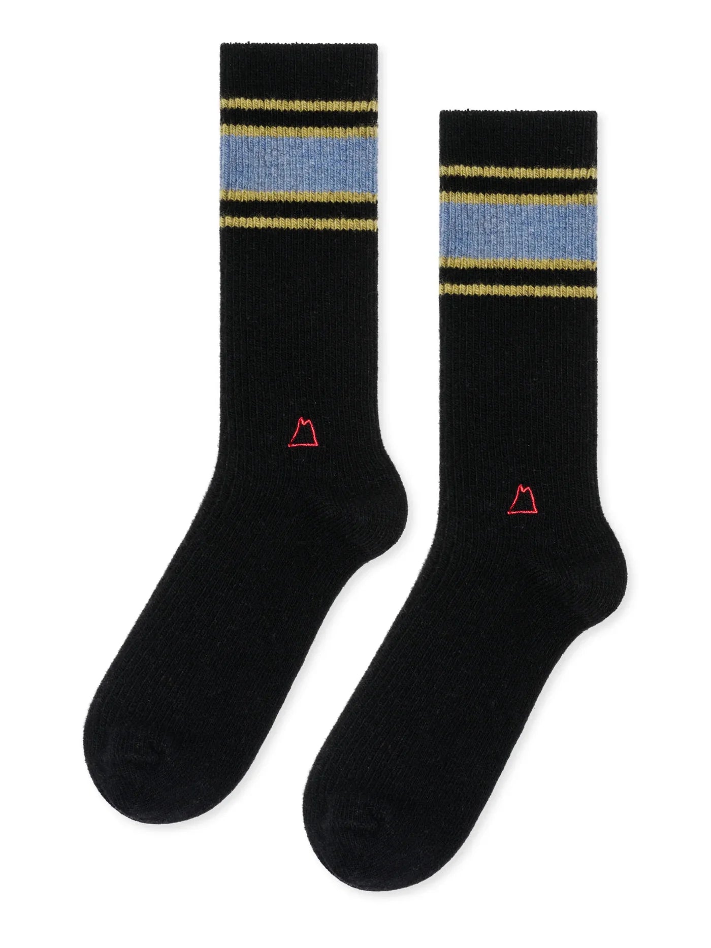 Athleisure Rib Cashmere Men's Crew in Black