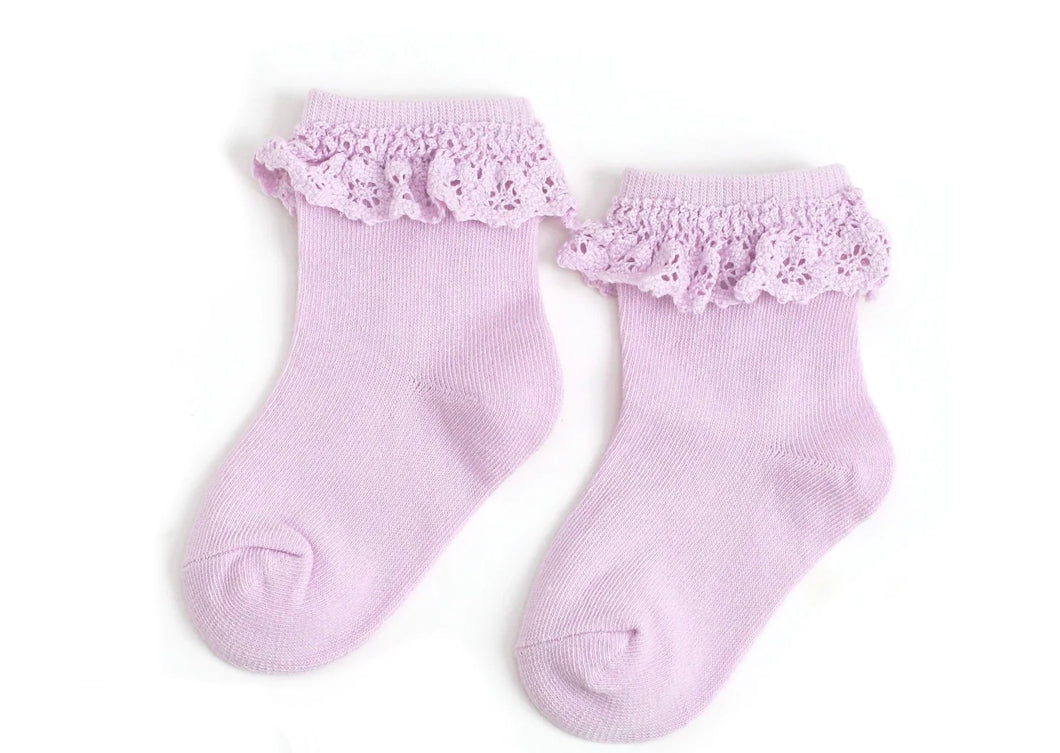 Lilac Lace Midi Socks