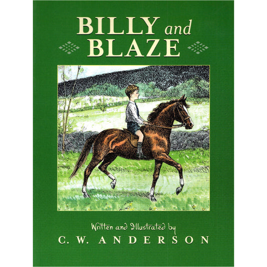 Book cover for 'Billy and Blaze' by C. W. A boy on a brown horse