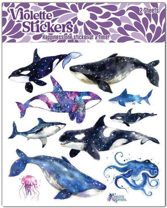 Violette Stickers | Whales