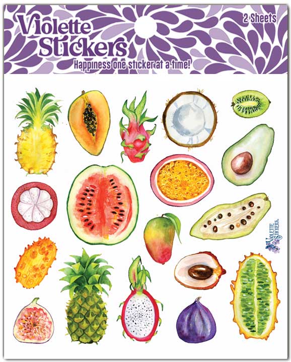 Violette Stickers | Exotic Fruits