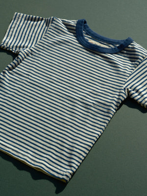 Kids Stripe Tee in Indigo