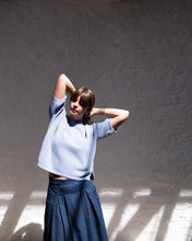 Load image into Gallery viewer, BIBICO | Lisa Boxy Knitted Top in Blue Melange
