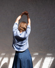 Load image into Gallery viewer, BIBICO | Lisa Boxy Knitted Top in Blue Melange
