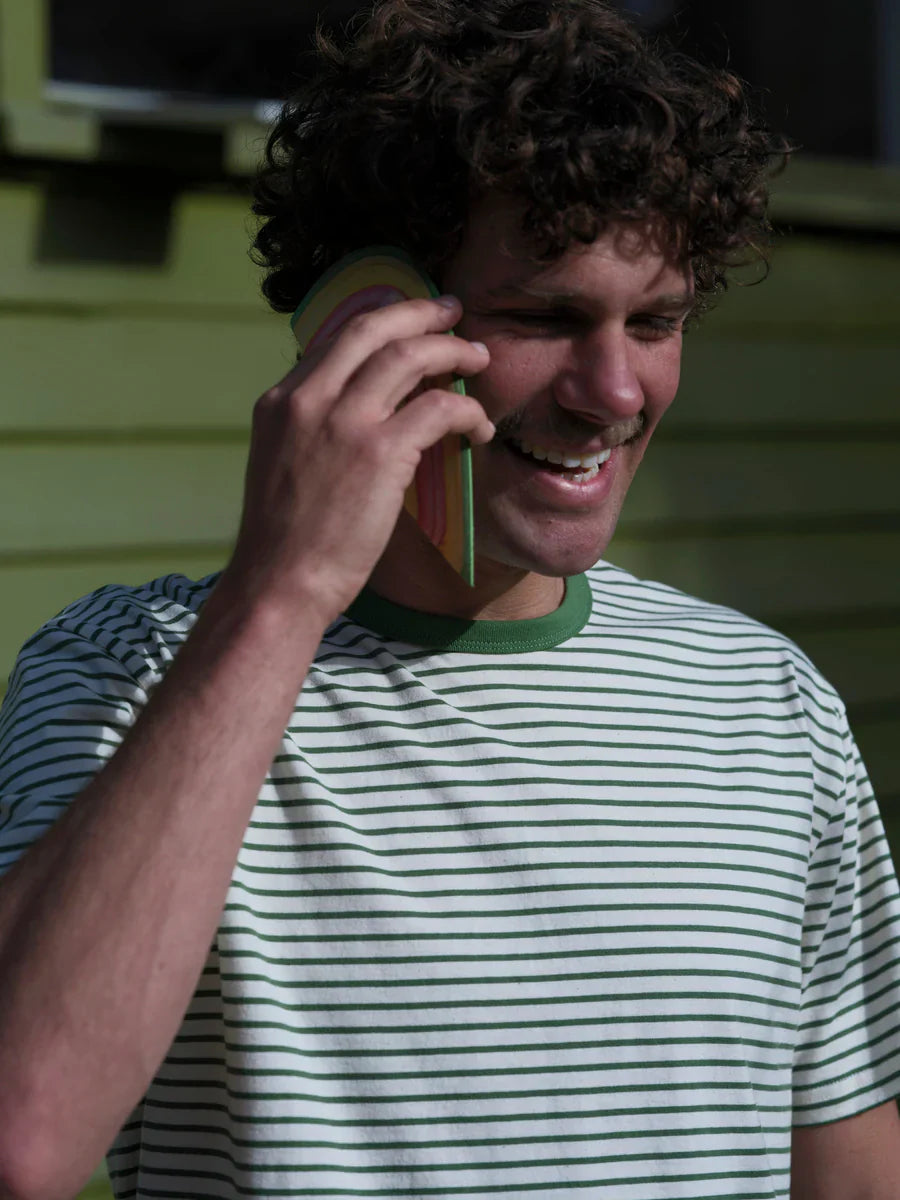 Striped Heavy Tee in Green