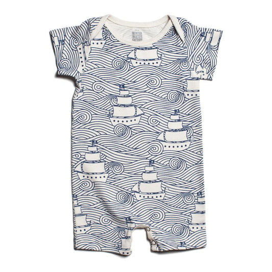 Summer Romper in Navy High Seas