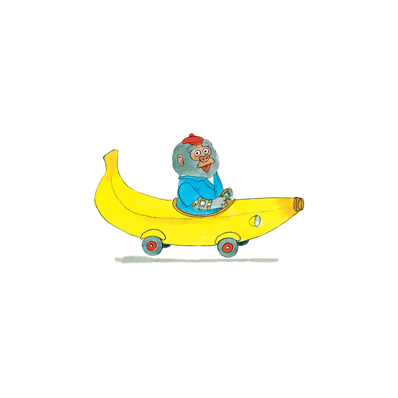 Tattly | Bananas Gorilla & Car Richard Scarry Tattoo