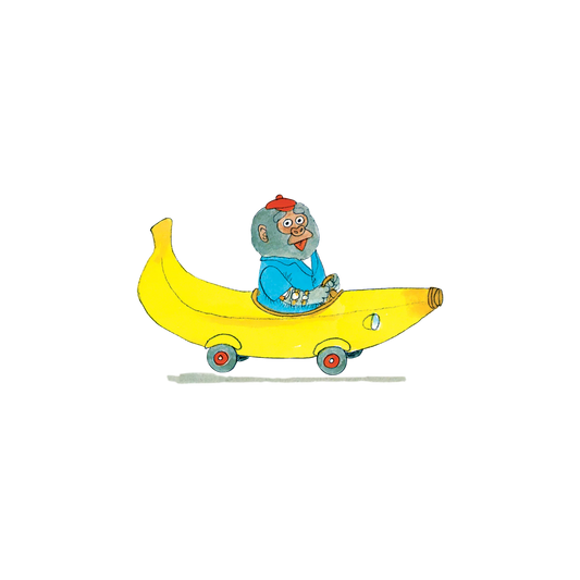 Tattly | Bananas Gorilla & Car Richard Scarry Tattoo