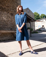 Load image into Gallery viewer, BIBICO | Tara Short Shirt Dress in Blue Denim
