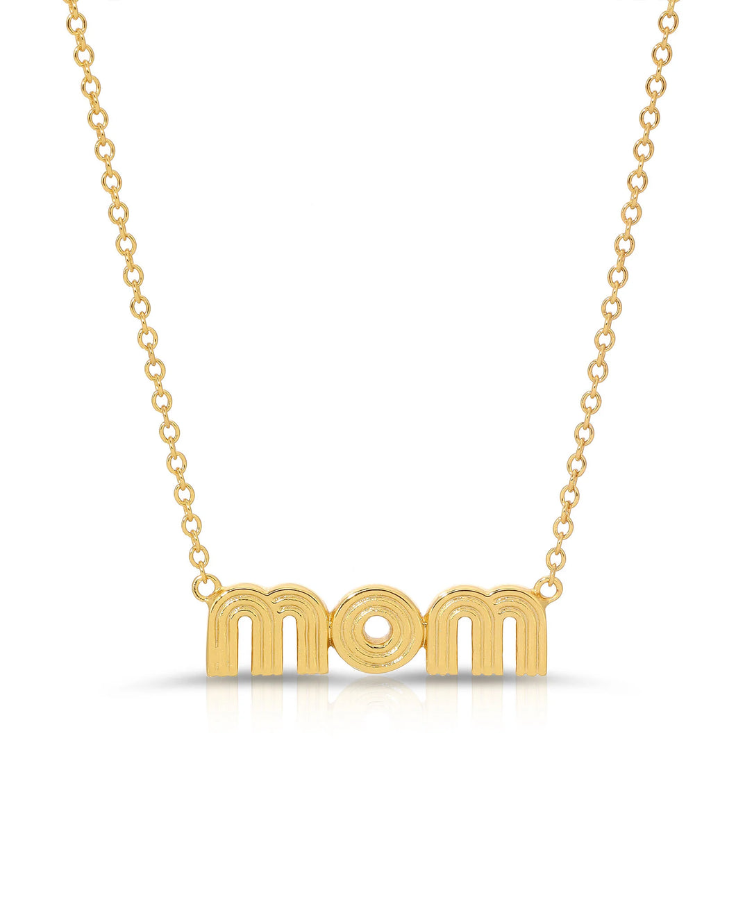 Retro Gold Mom Necklace