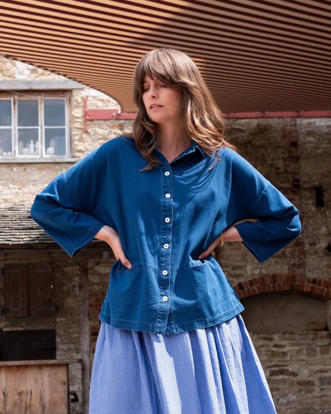 BIBICO | Anya Relaxed Blouse in Denim