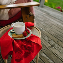 Load image into Gallery viewer, Screen Printed Red Strawberries Generous Kitchen Towel
