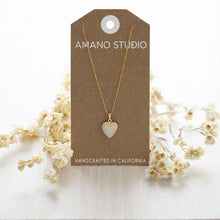 Load image into Gallery viewer, Amano Studio | Enamel Heart Locket in Beige
