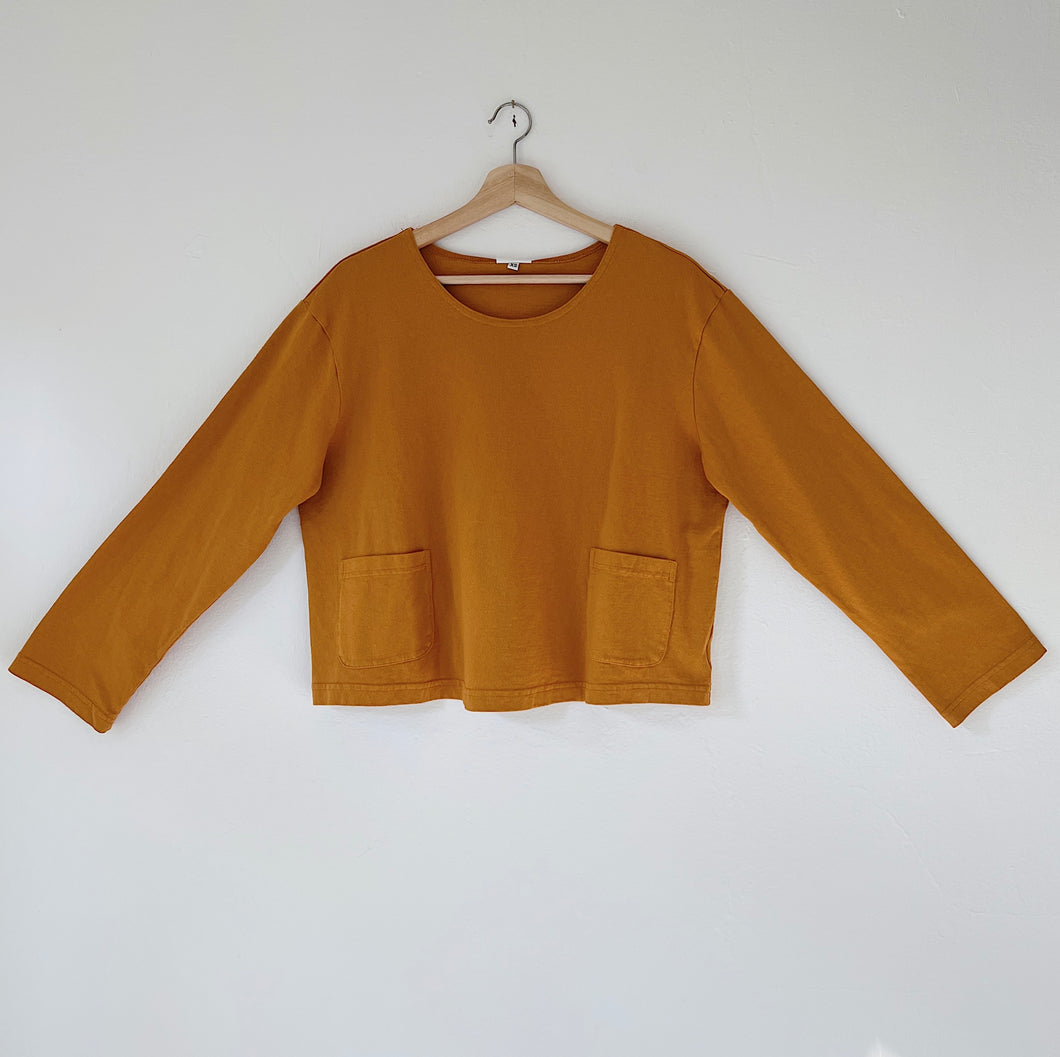 Pacific Cotton | Two Pocket Shirt in Marigold
