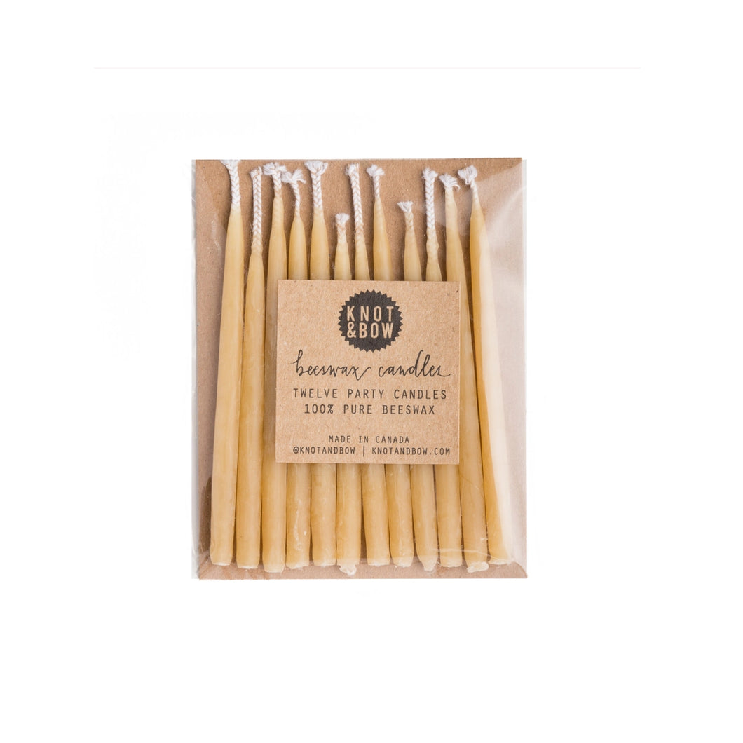 Natural Beeswax Party Candles