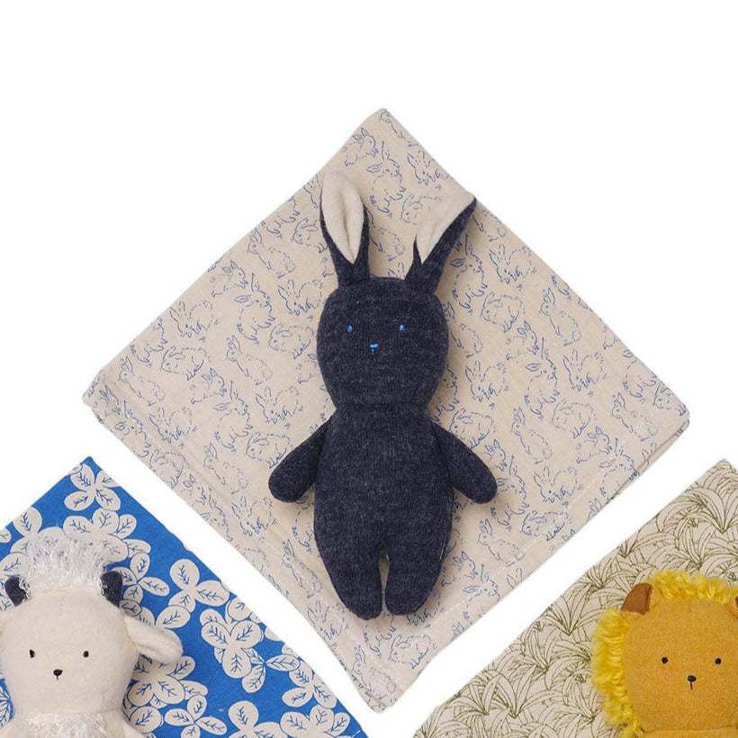 Plush Bunny Rattle & Burp Cloth
