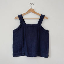 Load image into Gallery viewer, Cut Loose | Square Neck Linen Tank in Nightsky
