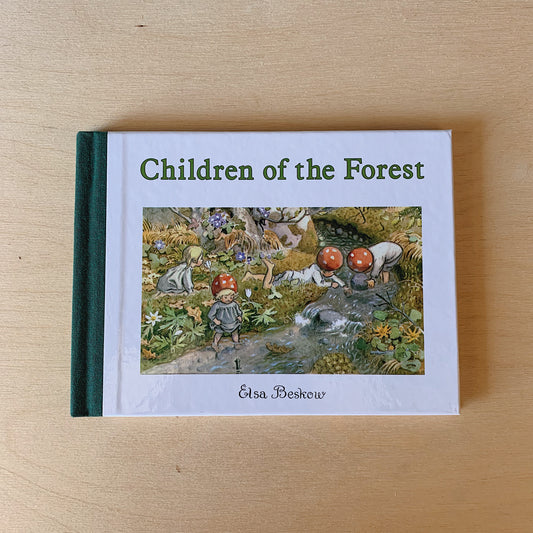 Mini hardcover edition of 'Children of the Forest' featuring an illustration of small forest creatures and children on the cover.